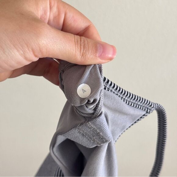 Lululemon Power Y Tank Top Tonka Stripe Black Heathered Medium Grey 4 - Picture 10 of 10